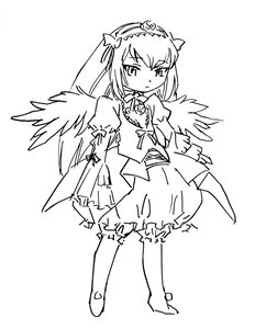 Rating: Safe Score: 0 Tags: 1girl bangs closed_mouth dress eyebrows_visible_through_hair full_body greyscale image long_sleeves looking_at_viewer monochrome ribbon short_hair solo standing suigintou white_background wings User: admin