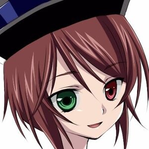 Rating: Safe Score: 0 Tags: 1girl :d black_headwear brown_hair eyebrows_visible_through_hair green_eyes hat image looking_at_viewer open_mouth portrait red_eyes simple_background smile solo souseiseki white_background User: admin