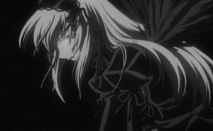 Rating: Safe Score: 0 Tags: 1girl dress frills greyscale hairband image long_hair long_sleeves monochrome profile puffy_sleeves ribbon simple_background solo suigintou upper_body very_long_hair wings User: admin