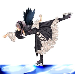Rating: Safe Score: 0 Tags: 1girl black_dress black_wings dress feathers frilled_sleeves frills full_body hairband high_heel_boots high_heels image long_hair long_sleeves red_eyes ribbon silver_hair solo suigintou wings User: admin
