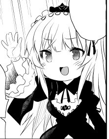 Rating: Safe Score: 0 Tags: 1girl :d bangs blush dress eyebrows_visible_through_hair greyscale image long_hair long_sleeves monochrome open_mouth smile solo suigintou virtual_youtuber User: admin