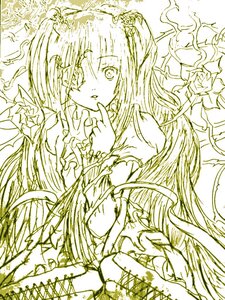 Rating: Safe Score: 0 Tags: 1girl flower image kirakishou lineart long_hair looking_at_viewer monochrome rose solo wings User: admin