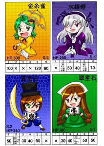 Rating: Safe Score: 0 Tags: 4girls brown_hair chibi dress eyepatch green_eyes green_hair hat heterochromia image kanaria long_hair long_sleeves multiple multiple_girls open_mouth red_eyes ribbon shinku short_hair siblings sisters smile souseiseki suigintou suiseiseki tagme top_hat twins umbrella User: admin