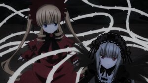 Rating: Safe Score: 0 Tags: 2girls blonde_hair blue_eyes bow dress expressionless flower frills hairband image long_hair long_sleeves looking_at_viewer multiple_girls pair red_dress red_eyes rose shinku silver_hair suigintou twintails User: admin