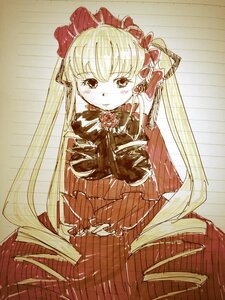 Rating: Safe Score: 0 Tags: 1girl auto_tagged blonde_hair blush bonnet bow dress image long_hair long_sleeves looking_at_viewer shinku solo twintails very_long_hair User: admin