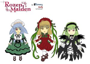 Rating: Safe Score: 0 Tags: 3girls blonde_hair blue_eyes dress drill_hair hairband heterochromia image long_hair long_sleeves looking_at_viewer multiple multiple_girls open_mouth red_eyes shinku simple_background suigintou tagme white_background wings User: admin