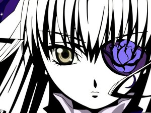 Rating: Safe Score: 0 Tags: 1girl barasuishou close-up flower image looking_at_viewer monochrome rose simple_background solo white_background User: admin