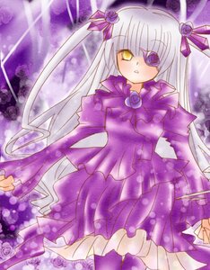 Rating: Safe Score: 0 Tags: 1girl barasuishou blue_flower blue_rose dress eyepatch flower frills image long_hair long_sleeves pantyhose pink_flower pink_rose purple_dress purple_flower purple_rose red_rose rose silver_hair solo yellow_eyes User: admin