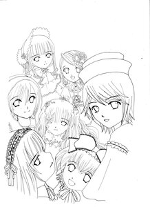 Rating: Safe Score: 0 Tags: 6+girls bangs blunt_bangs dress flower frills greyscale hairband hat image long_hair looking_at_viewer monochrome multiple multiple_girls open_mouth rose shinku short_hair siblings sisters smile souseiseki suigintou suiseiseki tagme top_hat twins twintails white_background User: admin