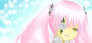 Rating: Safe Score: 0 Tags: 1girl eyepatch flower hair_flower hair_ornament image kirakishou long_hair looking_at_viewer pink_hair rose smile solo white_flower white_rose yellow_eyes User: admin