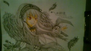 Rating: Safe Score: 0 Tags: 1girl black_wings detached_collar dress flower frills hairband image long_hair looking_at_viewer plant red_eyes rose solo suigintou very_long_hair wings User: admin