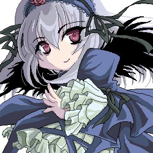 Rating: Safe Score: 0 Tags: 1girl black_ribbon dress flower frilled_sleeves frills hairband image long_hair long_sleeves looking_at_viewer oekaki ribbon rose silver_hair simple_background smile solo suigintou upper_body wings User: admin