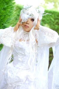 Rating: Safe Score: 0 Tags: 1girl day dress grass kirakishou lips long_hair monster_girl outdoors parted_lips solo white_dress white_hair white_theme User: admin