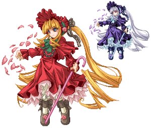 Rating: Safe Score: 0 Tags: 2girls blonde_hair blue_eyes bonnet boots bow dress drill_hair flower frills full_body image long_hair long_sleeves looking_at_viewer multiple_girls red_dress red_eyes rose shinku solo standing suigintou twintails very_long_hair wings User: admin