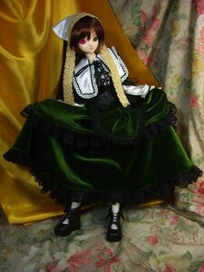 Rating: Safe Score: 0 Tags: 1girl brown_hair doll dress frills full_body green_eyes heterochromia long_hair long_sleeves looking_at_viewer pantyhose red_eyes sitting skirt_hold solo suiseiseki User: admin