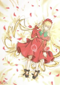 Rating: Safe Score: 0 Tags: 1girl absurdly_long_hair blonde_hair blue_eyes bow dress flower image long_hair lying on_back petals rose rose_petals shinku solo twintails very_long_hair User: admin