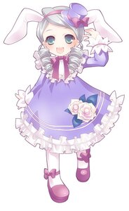 Rating: Safe Score: 0 Tags: 1girl animal_ears bad_id bad_pixiv_id blush bow bunny_ears dress drill_hair flower frills full_body green_eyes green_hair hat image kanaria long_sleeves mini_top_hat moru open_mouth pantyhose pink_rose ringlets rose rozen_maiden shoes silver_hair smile solo standing striped top_hat twin_drills vertical_stripes User: admin