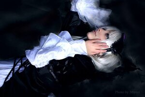 Rating: Safe Score: 0 Tags: 1girl black_dress blue_eyes closed_mouth dress frills gothic_lolita lips lolita_fashion long_hair long_sleeves profile solo suigintou upper_body User: admin