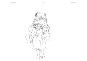 Rating: Safe Score: 0 Tags: 1girl dress greyscale hair_ornament image kirakishou long_hair monochrome open_mouth solo very_long_hair User: admin