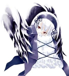 Rating: Safe Score: 0 Tags: 1girl black_ribbon black_wings dress flower frills full_body hairband image long_hair long_sleeves looking_at_viewer red_eyes ribbon rose simple_background solo suigintou white_background wings User: admin