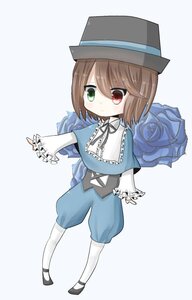 Rating: Safe Score: 0 Tags: 1girl brown_hair flower full_body green_eyes hat heterochromia image long_sleeves looking_at_viewer pantyhose red_eyes rose short_hair solo souseiseki suiseiseki top_hat white_legwear User: admin