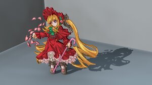 Rating: Safe Score: 0 Tags: 1girl auto_tagged blonde_hair blue_eyes bonnet bow capelet cup dress flower full_body image long_hair long_sleeves looking_at_viewer red_dress shinku shoes solo standing teacup twintails very_long_hair User: admin