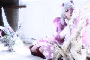 Rating: Safe Score: 0 Tags: 1girl bandages dress eyepatch flower long_hair multiple_cosplay silver_hair tagme wings User: admin