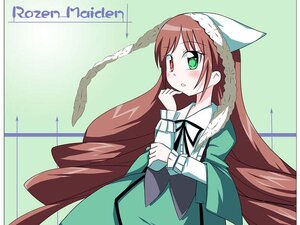 Rating: Safe Score: 0 Tags: 1girl blush brown_hair dress green_background green_dress green_eyes hat head_scarf heterochromia image long_hair long_sleeves looking_at_viewer red_eyes solo standing suiseiseki very_long_hair User: admin