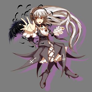 Rating: Safe Score: 0 Tags: 1girl asuto3 black_wings boots choker commentary_request cross dress drop_shadow feathers floating_hair flower frills full_body hairband highres image long_hair long_sleeves looking_at_viewer open_mouth outstretched_hand red_eyes ribbon rozen_maiden silver_hair solo suigintou transparent_background very_long_hair wings User: admin