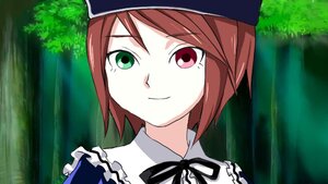 Rating: Safe Score: 0 Tags: 1girl auto_tagged brown_hair forest green_eyes hat heterochromia image looking_at_viewer nature neck_ribbon outdoors red_eyes ribbon short_hair smile solo souseiseki suiseiseki sunlight tree User: admin