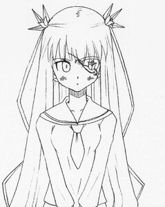 Rating: Safe Score: 0 Tags: 1girl :o bangs barasuishou blush collarbone greyscale hair_ornament image long_hair looking_at_viewer monochrome simple_background solo traditional_media upper_body white_background User: admin