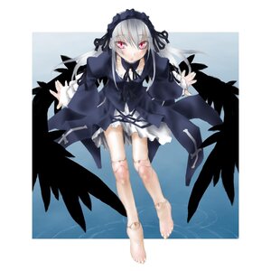 Rating: Safe Score: 0 Tags: 1girl black_ribbon black_wings dress feathers frills full_body image long_hair long_sleeves looking_at_viewer pink_eyes ribbon silver_hair solo suigintou wings User: admin