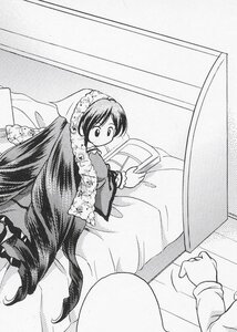 Rating: Safe Score: 0 Tags: 1girl apron bed frills greyscale image long_hair long_sleeves maid monochrome pillow solo suiseiseki very_long_hair User: admin