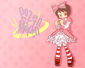 Rating: Safe Score: 0 Tags: 1girl bow dress frills full_body hair_bow halftone halftone_background image mary_janes pink_bow polka_dot polka_dot_background ribbon shoes solo souseiseki standing striped striped_legwear thighhighs User: admin