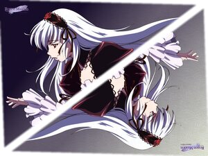 Rating: Safe Score: 0 Tags: 1girl dress frills hairband image long_hair long_sleeves looking_afar profile red_eyes silver_hair solo suigintou very_long_hair User: admin