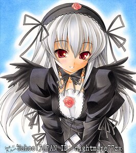 Rating: Safe Score: 0 Tags: 1girl black_dress black_ribbon black_wings colored_pencil_(medium) cross-laced_clothes dress flower frills gothic_lolita hairband image juliet_sleeves lolita_fashion lolita_hairband long_hair long_sleeves looking_at_viewer marker_(medium) ribbon rose silver_hair smile solo suigintou traditional_media wings User: admin