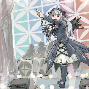 Rating: Safe Score: 0 Tags: 1girl black_dress black_wings dress frilled_sleeves frills full_body hairband image lolita_hairband long_hair long_sleeves ribbon silver_hair solo standing suigintou wings User: admin