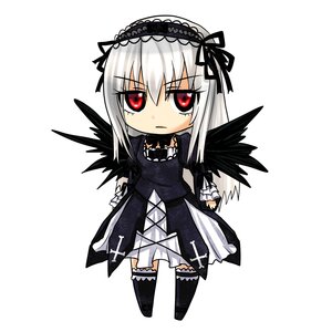 Rating: Safe Score: 0 Tags: 1girl bangs black_dress black_ribbon black_wings chibi dress frills hairband image long_hair long_sleeves looking_at_viewer red_eyes ribbon silver_hair simple_background solo standing suigintou white_background wings User: admin