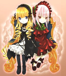 Rating: Safe Score: 0 Tags: 2girls auto_tagged blonde_hair blue_eyes bow costume_switch dress drill_hair frills full_body hairband image long_hair long_sleeves looking_at_viewer multiple_girls pink_hair red_dress red_eyes shinku smile standing suigintou very_long_hair wings User: admin