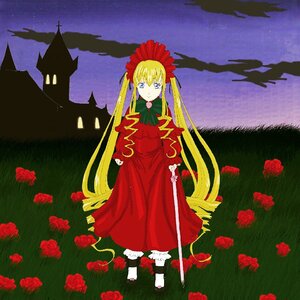 Rating: Safe Score: 0 Tags: 1girl blonde_hair blue_eyes bonnet dress flower full_body green_bow image long_hair long_sleeves looking_at_viewer night pink_rose red_dress red_flower red_rose rose shinku sky solo standing star_(sky) starry_sky twintails very_long_hair User: admin