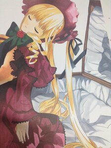 Rating: Safe Score: 0 Tags: 1girl blonde_hair bonnet bow closed_eyes dress drill_hair flower frills image long_hair long_sleeves red_dress red_flower red_rose rose shinku solo traditional_media twintails User: admin