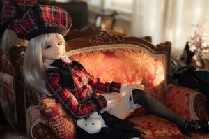 Rating: Safe Score: 0 Tags: 1girl black_legwear boots doll hat long_hair plaid red_eyes sitting skirt solo stuffed_animal suigintou thighhighs underwear white_hair User: admin