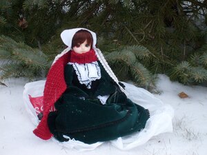 Rating: Safe Score: 0 Tags: 1girl blue_eyes brown_hair cloak doll dress expressionless flower grass heterochromia looking_at_viewer nature outdoors red_eyes sitting solo suiseiseki User: admin