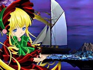 Rating: Safe Score: 0 Tags: 1girl blonde_hair blue_eyes bonnet bow bowtie dress flower green_bow green_neckwear image long_hair long_sleeves looking_at_viewer pink_flower pink_rose red_dress rose shinku sidelocks solo twintails User: admin