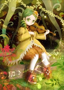 Rating: Safe Score: 0 Tags: 1girl beamed_eighth_notes beamed_sixteenth_notes bow_(instrument) dress drill_hair eighth_note flower green_eyes green_hair hair_ornament image instrument kanaria music musical_note pantyhose playing_instrument quarter_note ribbon sitting solo staff_(music) treble_clef twin_drills violin yellow_dress User: admin