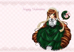 Rating: Safe Score: 0 Tags: 1girl brown_hair checkered checkered_background dress drill_hair frills green_dress green_eyes image lolita_fashion long_hair long_sleeves looking_at_viewer solo suiseiseki twin_drills very_long_hair User: admin