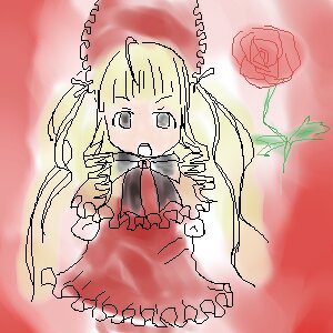 Rating: Safe Score: 0 Tags: 1girl bangs blonde_hair blush dress flower image long_hair shinku solo User: admin