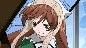 Rating: Safe Score: 0 Tags: 1girl brown_hair dress green_dress green_eyes head_scarf heterochromia image long_hair solo suiseiseki User: admin