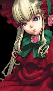 Rating: Safe Score: 0 Tags: 1girl bangs black_background blonde_hair blue_eyes blunt_bangs bonnet bow bowtie cozy dress drill_hair flower frills green_bow green_neckwear image long_hair looking_at_viewer lowres pink_flower pink_rose red_dress red_rose rose rozen_maiden shinku sidelocks simple_background sitting solo twin_drills User: admin