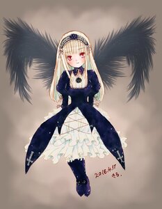 Rating: Safe Score: 0 Tags: 1girl bangs beige_background blonde_hair blush boots brown_background dress frills full_body hairband image juliet_sleeves long_hair long_sleeves looking_at_viewer puffy_sleeves red_eyes simple_background smile solo standing suigintou wings User: admin